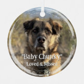 カスタム2写真名年記念ペット記念碑 メタルオーナメント (正面)