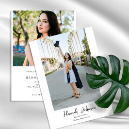 カスタム2写真筆跡卒業 招待状