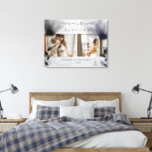 カスタム2家族の写真フローラオーバーレイKeepsake キャンバスプリント (インサイチュ (寝室))