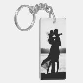 カスタム2枚の写真で白黒 キーホルダー (正面左)