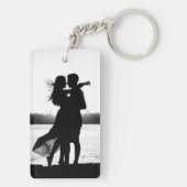 カスタム2枚の写真で白黒 キーホルダー (裏面)