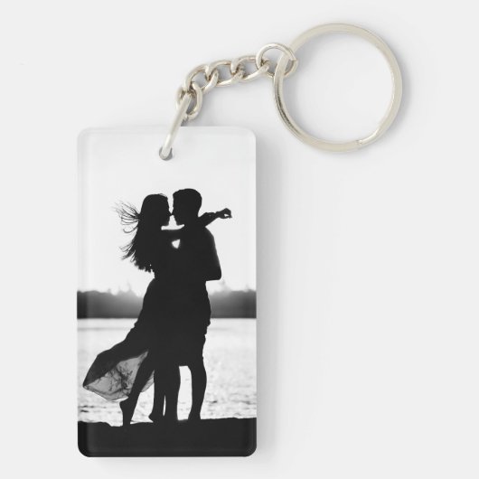 カスタム2枚の写真で白黒 キーホルダー (裏面)