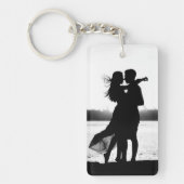 カスタム2枚の写真で白黒 キーホルダー (正面)
