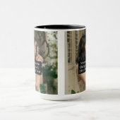 カスタム2枚の写真アートワークのスローガン15 ozコンボ マグカップ (中央)