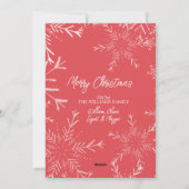 カスタム2枚の写真クリスマス シーズンカード (裏面)