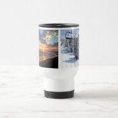 カスタム2枚の写真パーソナライズされた トラベルマグ (中央)