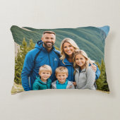 カスタム2枚の写真ファミリ アクセントクッション (正面)