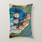 カスタム2枚の写真ファミリ アクセントクッション (正面(垂直))