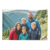 カスタム2枚の写真ファミリ 枕カバー (裏面)