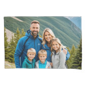 カスタム2枚の写真ファミリ 枕カバー (正面)