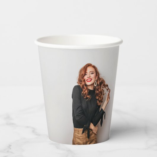 カスタム2枚パーティー自撮写真写真 紙コップ (裏面)