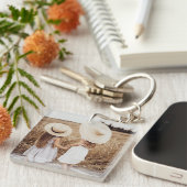 カスタム2枚フォトアクリル正方形2面キーチェーン キーホルダー (正面右)