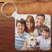 カスタム2枚フォトファミリー両面ペットキッズ キーホルダー (正面)