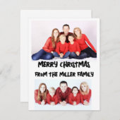 カスタム2枚2枚フォトフラットクリスマスカード シーズンカード (正面/裏面)