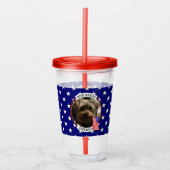 カスタム2枚USAアメリカ国旗かわいい アクリルタンブラー (正面)
