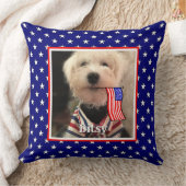 カスタム2枚USAアメリカ国旗かわいい クッション (ブランケット)