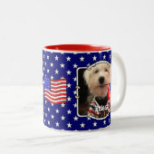 カスタム2枚USAアメリカ国旗かわいい ツートーンマグカップ (正面右)