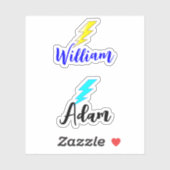 カスタム2男の子の名前、ボトルデカールラベル シール (シート)