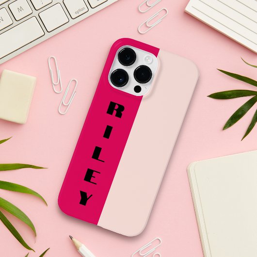 カスタム2色ブロックバララズベリービッグネーム Case-Mate iPhoneケース