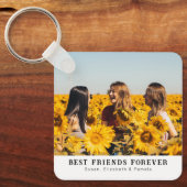カスタム2面の写真と名前BFF Keychain キーホルダー (正面)