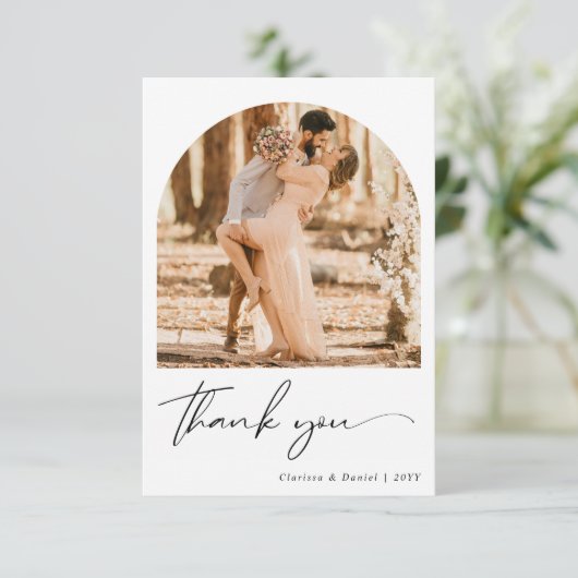 カスタム2面フォト結婚のサンキューカード サンキューカード (スタンド正面)