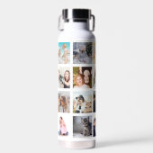 カスタム20角形フォトグリッドコラージュ ウォーターボトル (正面)
