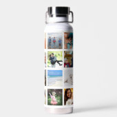 カスタム20角形フォトグリッドコラージュ ウォーターボトル (背面)
