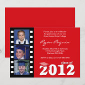 カスタム2012のフィルムのストリップの卒業の招待状 招待状 (正面/裏面)