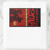 カスタム2018ドッグ年中国の家族Vステッカー 長方形シール (バッグ)