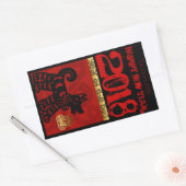 カスタム2018ドッグ年中国の家族Vステッカー 長方形シール (封筒)