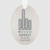 カスタム2020中指レビューが推奨されない オーナメント (正面)