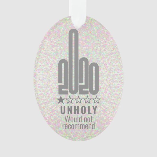 カスタム2020中指レビューが推奨されない オーナメント (正面)