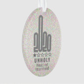 カスタム2020中指レビューが推奨されない オーナメント (正面)