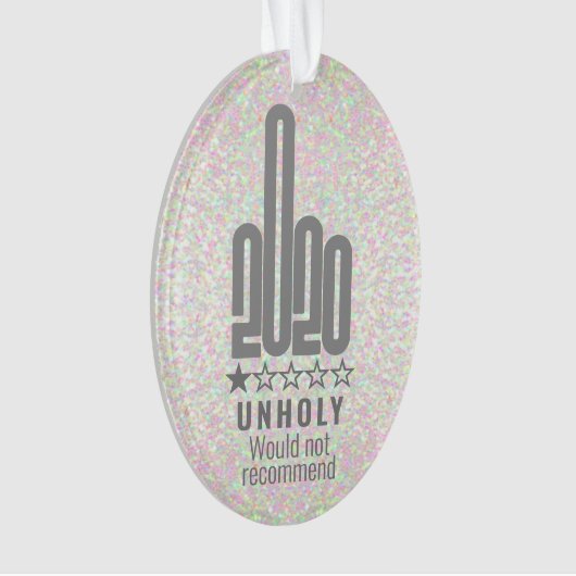 カスタム2020中指レビューが推奨されない オーナメント (正面)