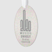 カスタム2020中指レビューが推奨されない オーナメント (正面)