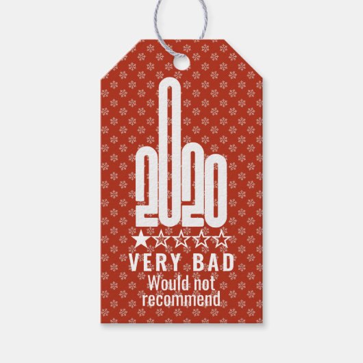 カスタム2020中指レビューが推奨されない ギフトタグ (正面)