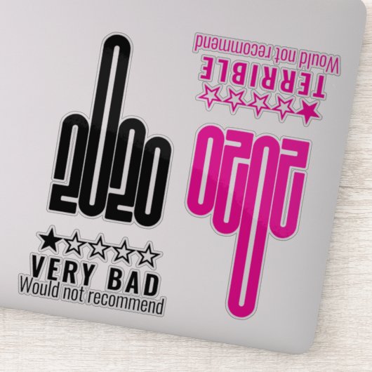 カスタム2020中指レビューPink Black 4パック シール (詳細)