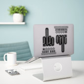 カスタム2020中指Bad Review Black 4パック シール (デスク上のノートパソコン)