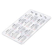 カスタム2022大理石カレンダーマグネット マグネット (左側)