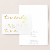 カスタム2022年モダンタイポグラフィエレガント 箔カード (ディスプレー)