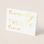 カスタム2022年モダンタイポグラフィエレガント 箔カード (正面)