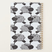 カスタム2022羊のセーター未加工の月次ウィークリー プランナー手帳 (裏面)