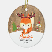 カスタム2023初めてのクリスマスオーナメント セラミックオーナメント (左)