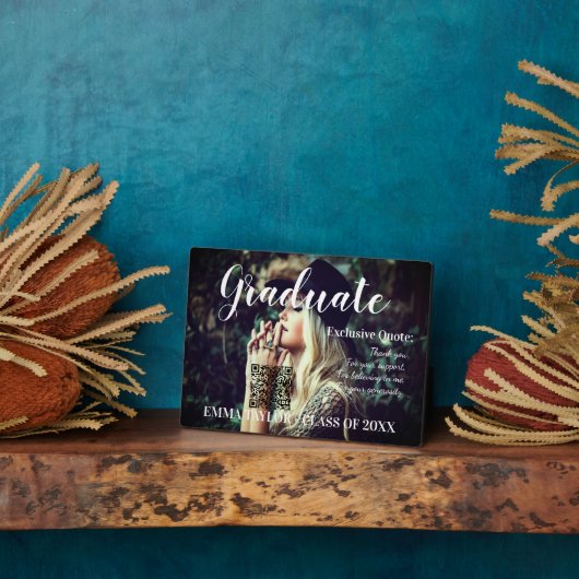 カスタム2023年写真卒業タイポグラフィ フォトプラーク (側面)