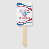 カスタム2024年大統領候補者集会の追加 ハンドファン (裏面)