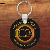 カスタム2024年皆既食太陽の家族土産 キーホルダー (裏面)