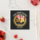 カスタム2024年ECLIPSEフラグ太陽のの合計 スタンダードカクテルナプキン (インサイチュ)