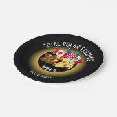 カスタム2024年ECLIPSEフラグ太陽のの合計 ペーパープレート (アングル)