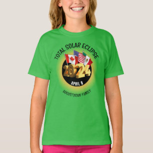 カスタム2024年ECLIPSEフラグ太陽のの子の合計 Tシャツ