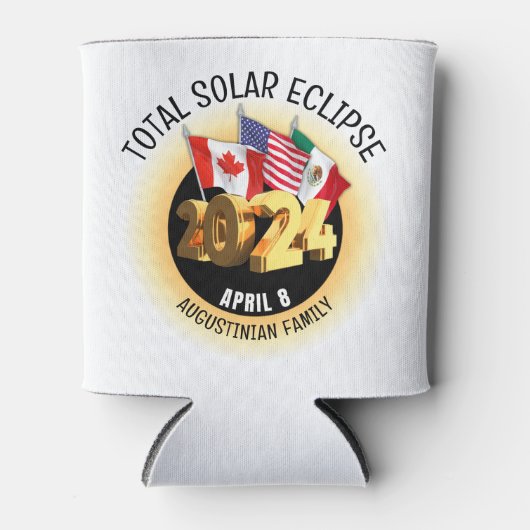 カスタム2024年ECLIPSEフラグ太陽のファミリー 缶クーラー (正面)